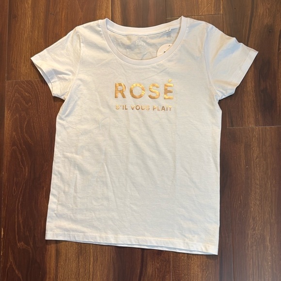 Tshirt Corner ROSÉ S’IL VOUS PLAîS White Tshirt size Medium - Picture 1 of 6